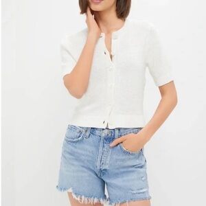 Alex Mill Off-White Linen Blend Knit Elle Sweater